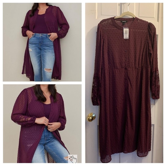 torrid Other - Torrid New With Tags Button Front Maxi Kimono Size Medium/Large